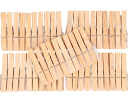 Wasknijpers - 150x st - 7,5 cm - hout - was ophangen - wasgoed knijpers