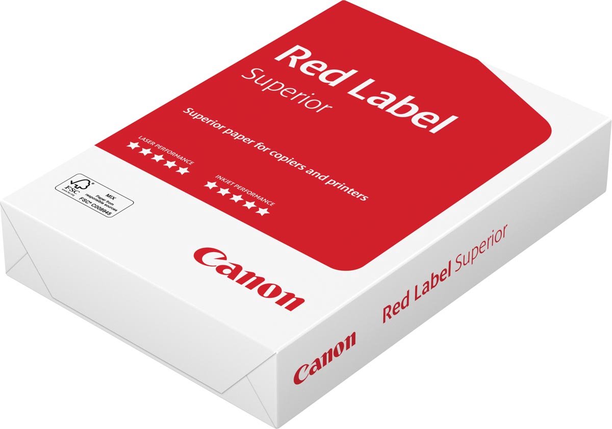Canon kopieer/printpapier - Red Label Superior - FSC - A4 - 80 grams - 1 doos - 5 pak a 500 vel