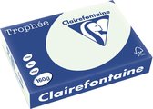 Clairefontaine Trophée Pastel, gekleurd papier, A4, 160 g, 250 vel, lichtgroen 4 stuks
