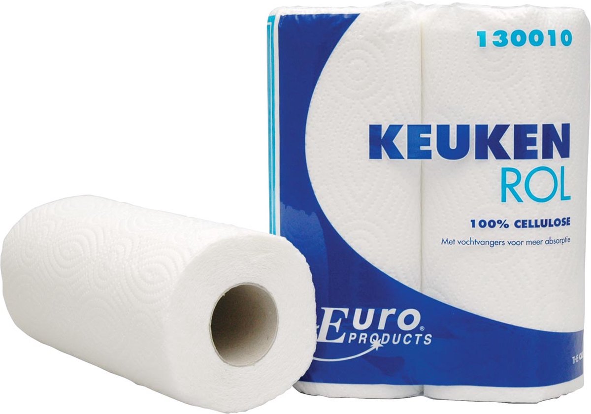 Goedkoopste Euro Products | Keukenrol cellulose 2-laags | 16 x 2 rollen