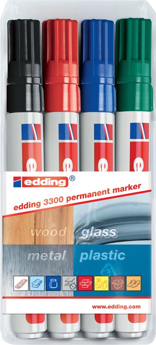 Viltstift edding 3300 schuin 1-5mm ass | 10 stuks