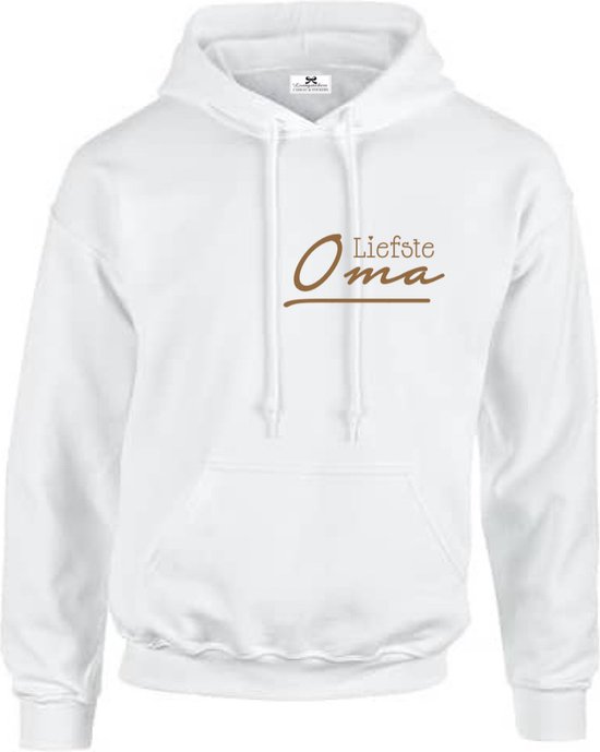 Dames hoodie-cadeau oma-wit-liefste oma-Maat Xxl