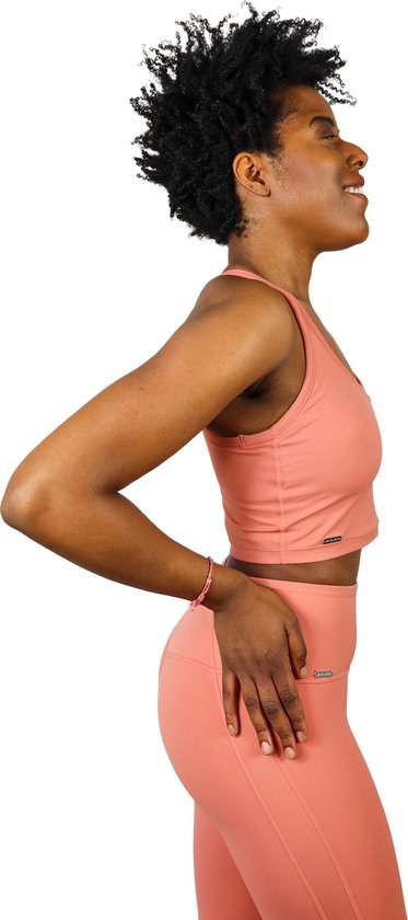 Foto: Sportkleding sporttop dames sportbh fitnesskleding yogawear yogabh coraal extra small