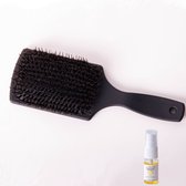 Haur Nylon haarbostel - haarborstel met nylontips - rechthoekig - met 10 ml arganolie