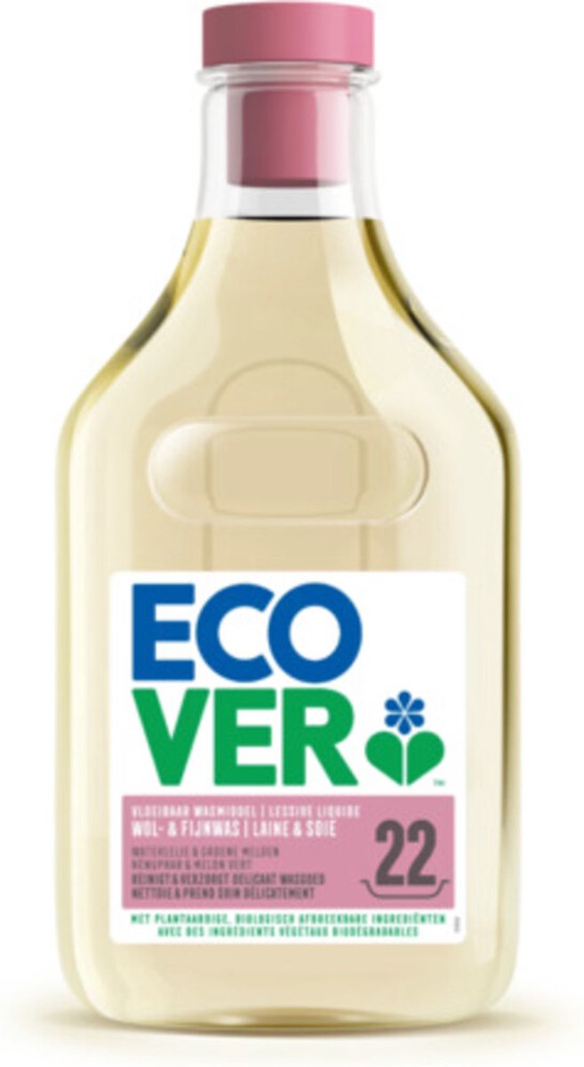 6x Ecover Wasmiddel Delicate Wol 1 liter