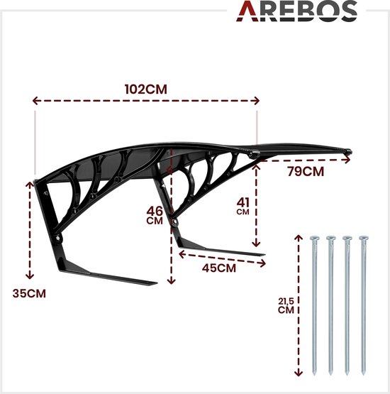AREBOS Garage pour robot tondeuse à gazon Carport pour robot tondeuse
