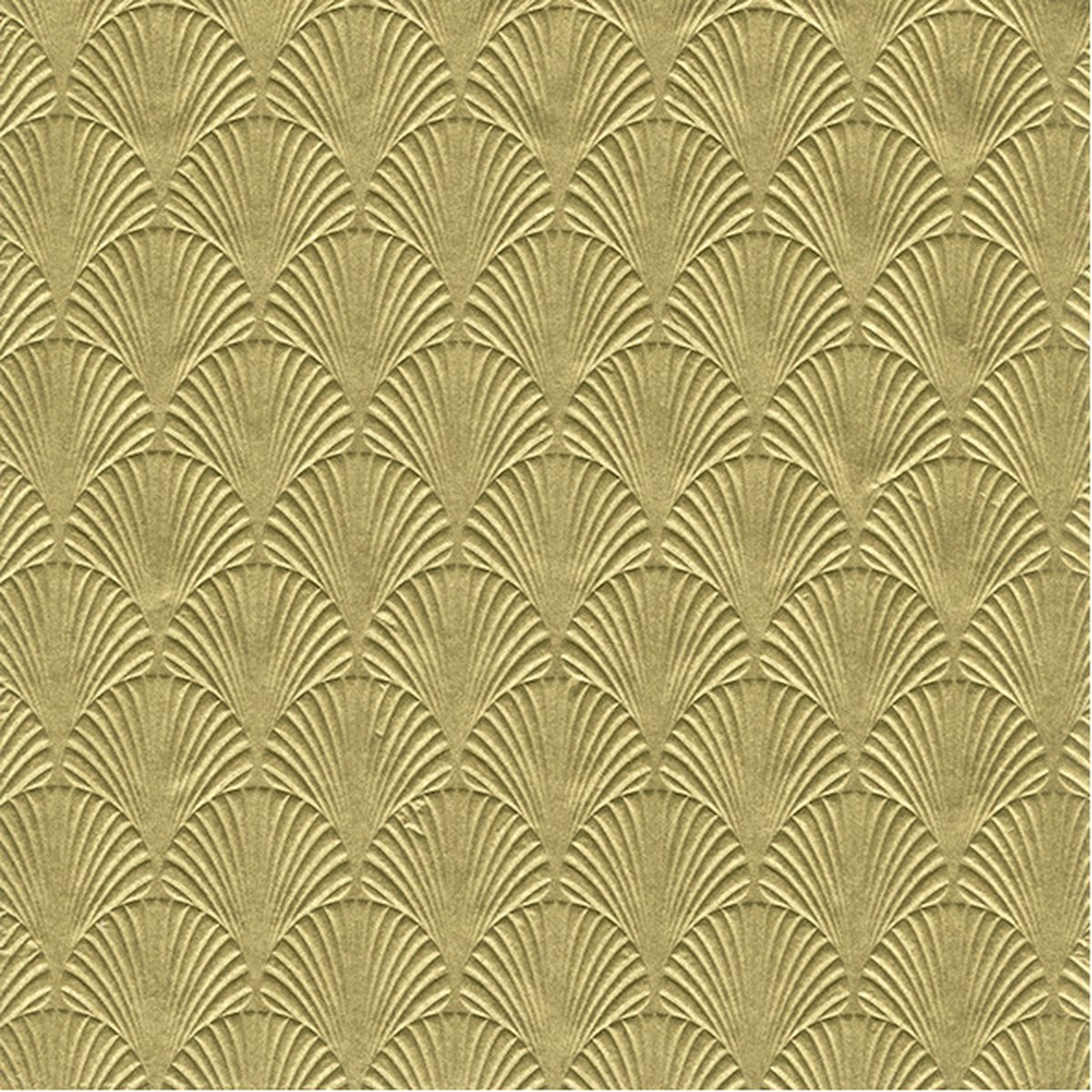 Ihr Servet Luxe - 32x - 3-laags - met schub patroon - goud - 33 x 33 cm