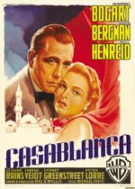 Poster - Casablanca, Vintage uit de jaren 1940, Originele Filmposter, verpakt in stevige kartonnen koker