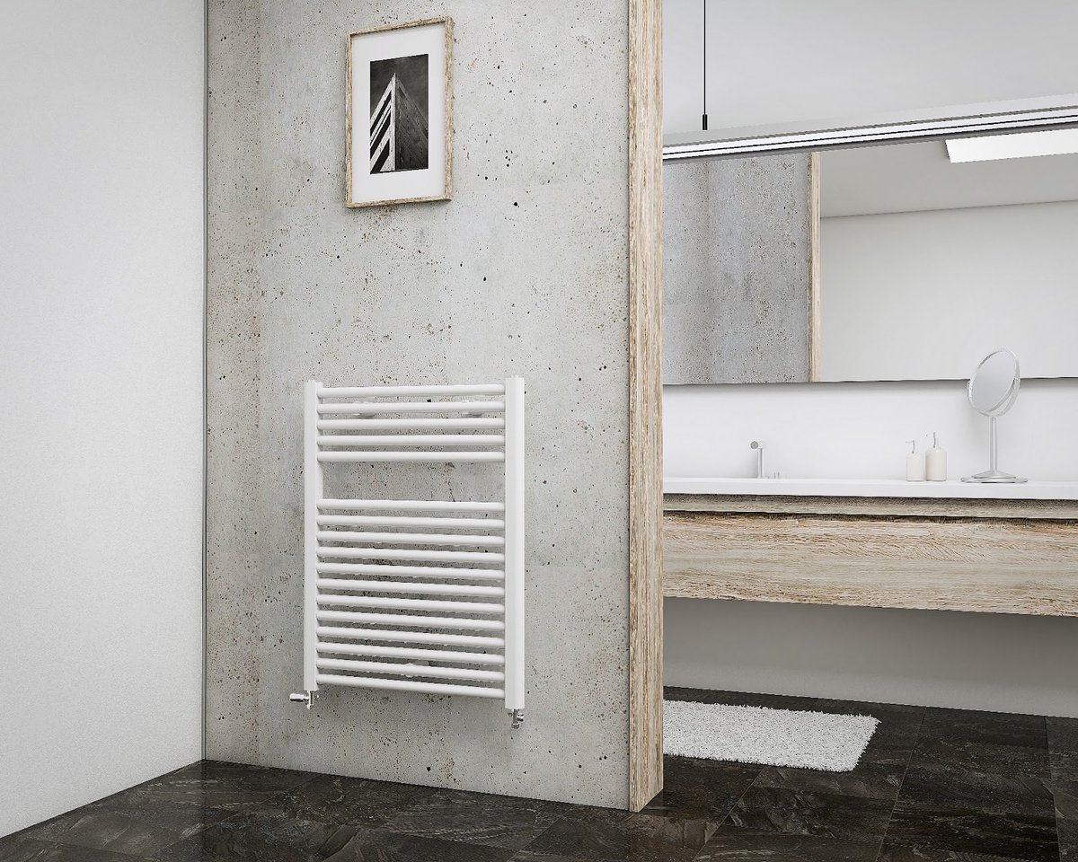 Schulte EP07660 04 designradiator 60 x 77 cm, München, 461 Watt, alpine-wit, radiator voor de badkamer en keuken