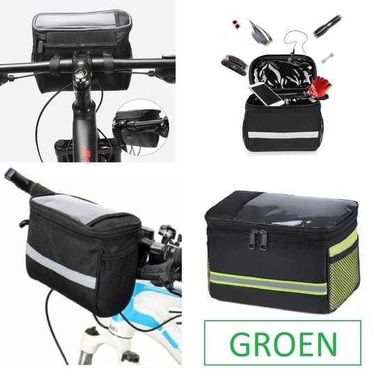 MIVELO Fietstas voor het stuur van KlickFix, stuurtas, geïsoleerd met verstelbaar vak voor mobiele telefoon, stuurtas, waterafstotend en ruim, tas, koeltas, geschikt voor e-bike