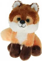 Pluche knuffel dier vos van 25 cm - Zachte speelgoed knuffels/dieren van je favoriete bosdier