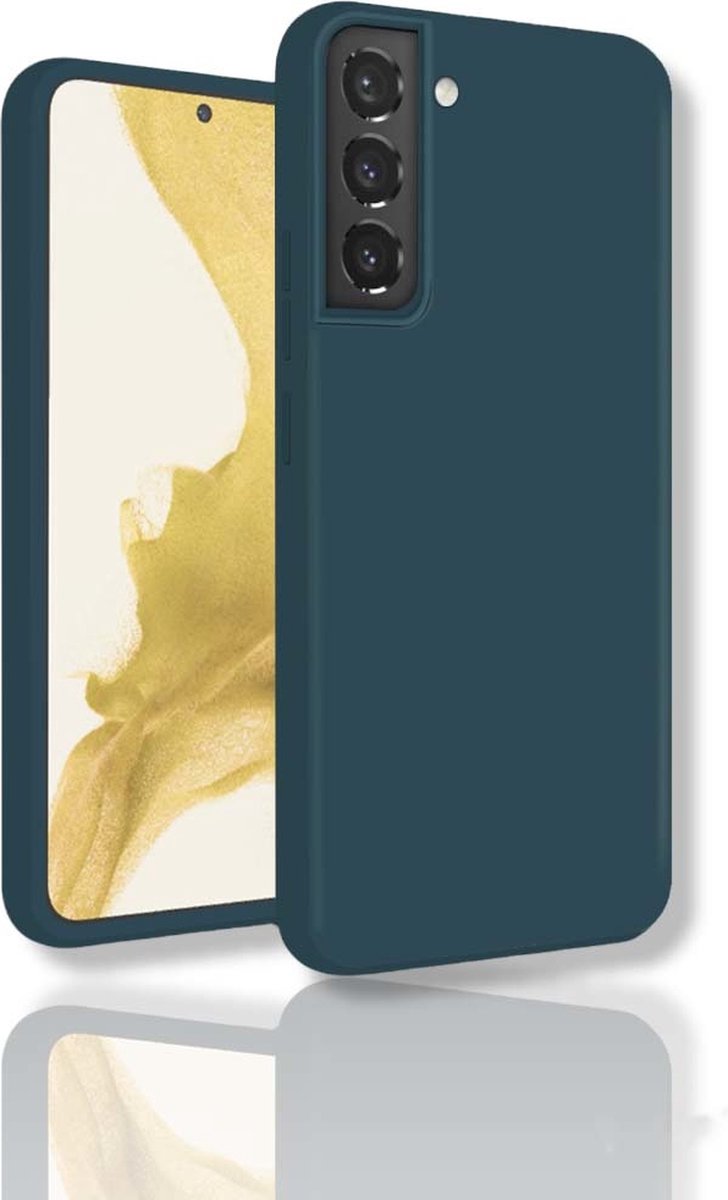 oTronica Hoesje Geschikt Voor Samsung Galaxy S22 Plus backcover liquid siliconen hoesje - Donkergroen