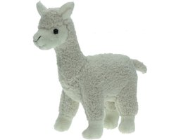 Pluche knuffel dieren Alpaca - 20 cm - wit - Speelgoed knuffels - Cadeau voor jongens/meisjes