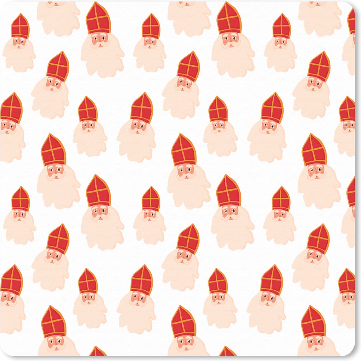 Muismat XXL 80x80 cm - Bureau onderlegger - Bureau mat Sint - Sinterklaas - Kinderen - Jongens - Meisjes - Kind - Bureaumat - Gaming mousepad xl - Bureaulegger groot - Computer deskmat