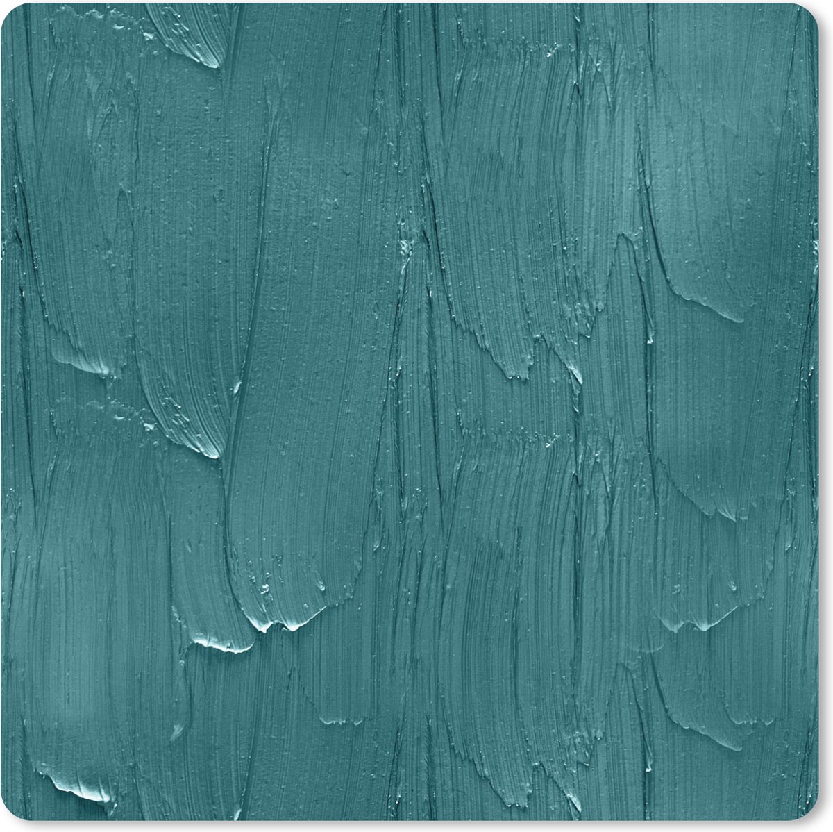 Muismat XXL 50x50 cm - Bureau onderlegger - Bureau mat Verf - Turquoise - Abstract - Bureaumat - Gaming mousepad xl - Bureaulegger groot - Computer deskmat