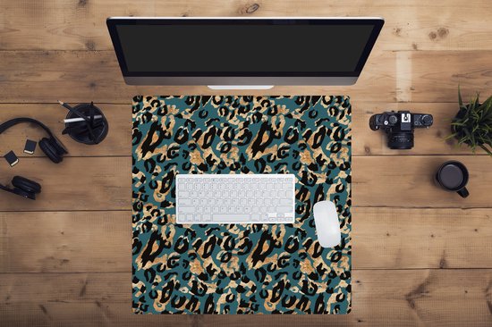 Muismat XXL 60x60 cm - Bureau onderlegger - Bureau mat Panter - Luxe - Patronen - Bureaumat - Gaming mousepad xl - Bureaulegger groot - Computer deskmat