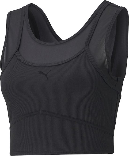 Puma - Studio Layered Crop Top Noir - Taille XS