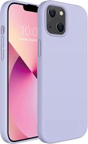 Iphone 13 mini hoesje - siliconen case - telefoonhoesje - lila paars