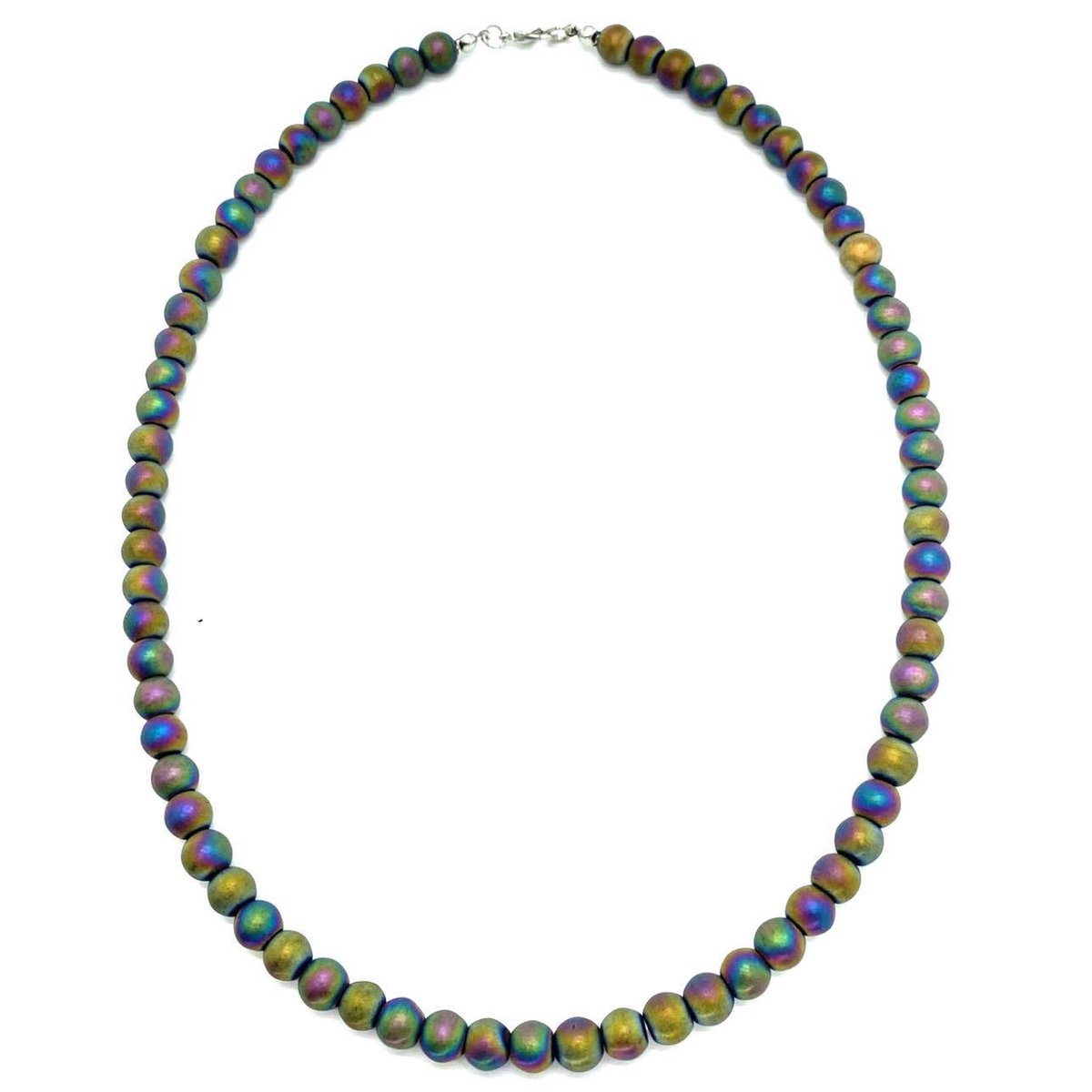 Behave® ketting Dames - Heren met Matte Hematiet kralen