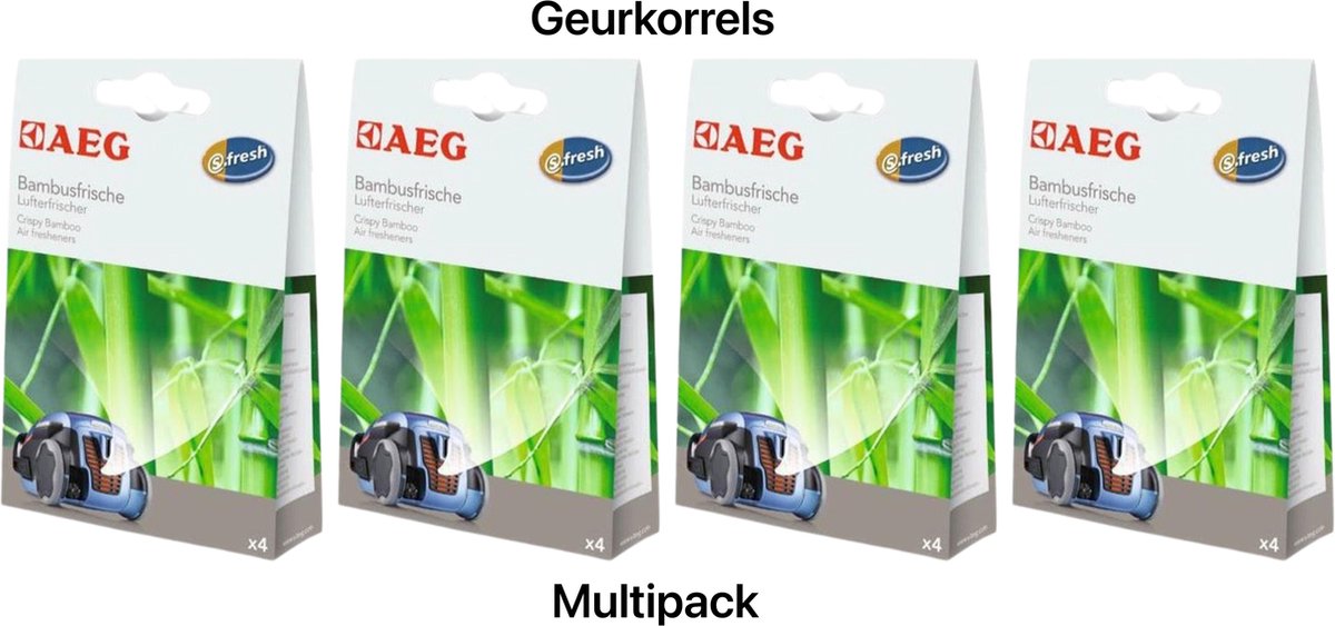 AEG - S-Fresh - Geurkorrels - Crispy Bamboo (geur) - Air Freshners - Geurparels - 16 Zakjes