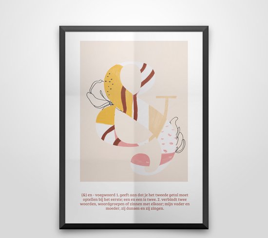 Artisan abstract & line art poster | & poster beige | wanddecoratie aardetint Poster 20x30cm