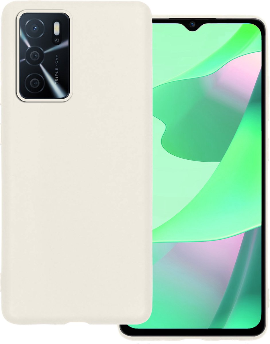 Hoesje Geschikt voor OPPO A16s - Sterk & Shockproof - Hoes Cover - Siliconen Case - Wit