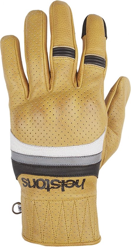 Helstons Mora Air Summer Leather Gold White Grey Black Gloves T8 - Maat T8 - Handschoen