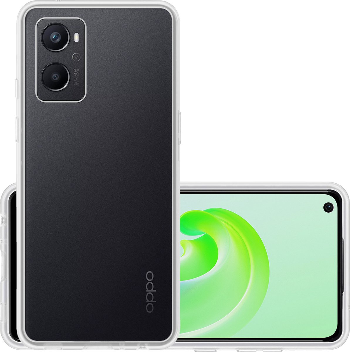 Hoesje - Geschikt voor OPPO A96 - Sterk & Shockproof - Hoes Cover - Siliconen Case - Transparant