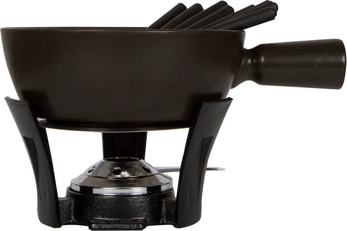 Appareil à fondue savoyarde en céramique avec fourchettes et plat en bois  1,5L - Pro - Boska
