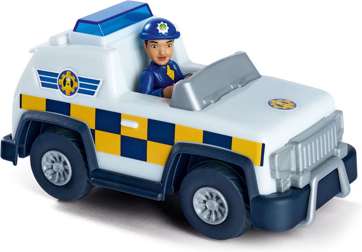 brandweerman sam politie 4x4 jeep met speelfiguur