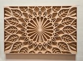 Lila Design Houten Muur Kunst - Stereoscopisch 3D Decor - Zesvoudig Gelaagd - Wanddecoratie - Muurdecoratie -