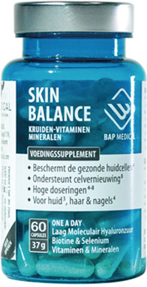 SkinBalance supplementen - voor huid, haar en nagels - vitaminen en mineralen - verzorging van binnenuit - Bap Medical