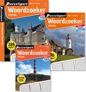 Puzzelsport - Puzzelboekenpakket - 3 puzzelboeken - Woordzoeker Special   - 96 & 288  pagina's + Puzzelblok