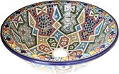 Marokkaanse waskom  FEZ-  handbeschilderd met kleurrijke patronen-Ø 40 cm