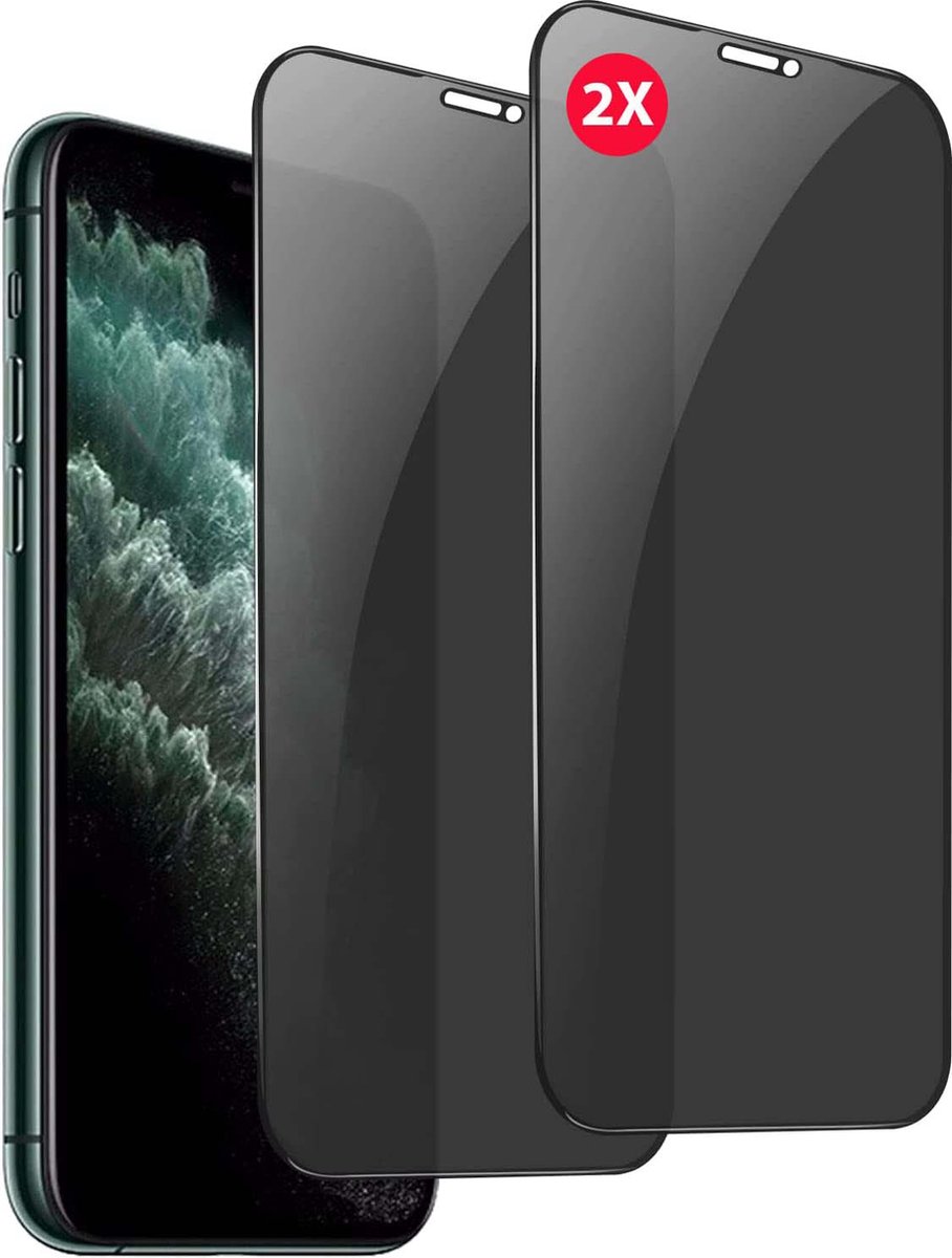Arara Screenprotector Geschikt voor iPhone XS max Privacy - gehard glas Screenprotector 2Pack