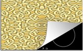 KitchenYeah® Inductie beschermer 89.6x51.6 cm - Antiek - Goud - Gothic - Patroon - Kookplaataccessoires - Afdekplaat voor kookplaat - Inductiebeschermer - Inductiemat - Inductieplaat mat