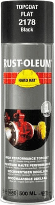 Rust-Oleum Hard Hat spuitbus, 2178 Mat Zwart.