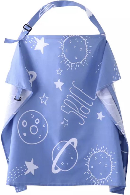 Borstvoedingsdoek - IL BAMBINI - Borstvoedingsdoek - Doek voor afschermen borstvoeding - Blauw Space