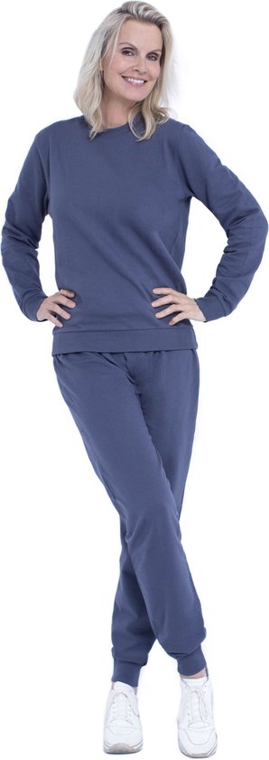 Joggingpak dames, Huispak dames blauw - Maat S