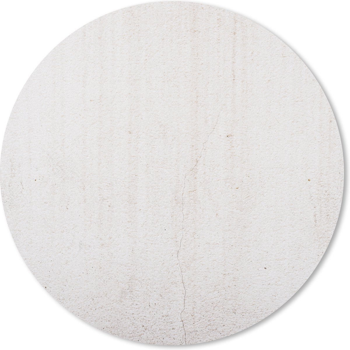 Muismat rond 30x30 cm - Mousepad Beton - Muur - Wit - Ronde muismatten