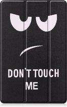 Hoes Geschikt voor Samsung Galaxy Tab S8 Hoes Tri-fold Tablet Hoesje Case - Hoesje Geschikt voor Samsung Tab S8 Hoesje Hardcover Bookcase - Don't Touch Me