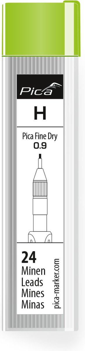 Pica 7050 Fine Dry Navulling (0.9mm) t.b.v. 7070 Markeerpotlood
