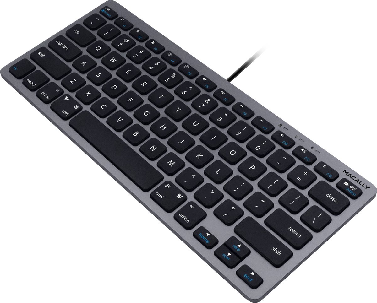 Macally SLIMKEYCSG, Compact USB-A Keyboard for Mac, US
