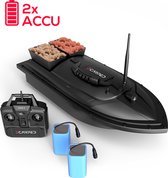 Bateau amorceur CARPED® - Incl. 2 Batteries et sac - Portée de 500 mètres - Capacité d'alimentation de 1 kg - Canneur de Pêche à la carpe - Matériel La pêche - Bait boat