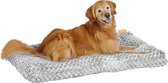 Happysnoots Hondenkussen 100x70cm - Groot - Fluffy - Luxe Hondenbed - Dog Bed - Wasbaar - Grijs