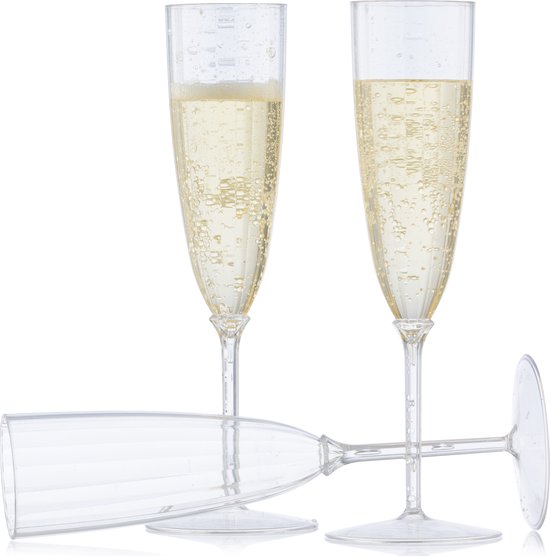 Decorline - 48 x Verres à Champagne en Plastique à Usage Multiple de  Transparent,... | bol