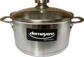Demeyere - Kookpan met glasdeksel - Fusion 7 - 24 cm 5,2 liter - Inductie – RVS