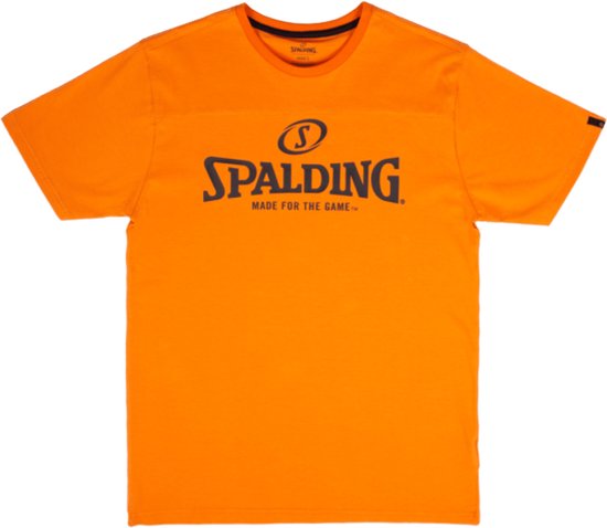 Spalding Essential Logo T-Shirt Heren - Oranje | Maat: L