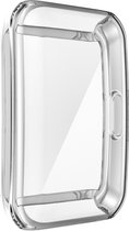 Boîtier de montre avec protection d'écran (transparent), adapté pour Huawei Band 6, Band 6 Pro et Honor Band 6