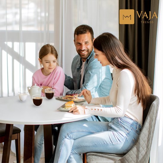 Verres à thé Trends Verres à thé à double paroi avec cuillère - Set de Verres à café - 250 ml - 4 pièces - Verres à Cappuccino - Verre à thé à double paroi